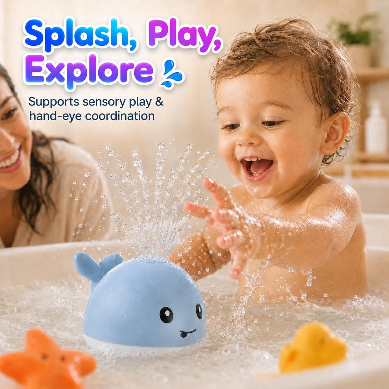 Light-Up Whale Bath Fountain Toy