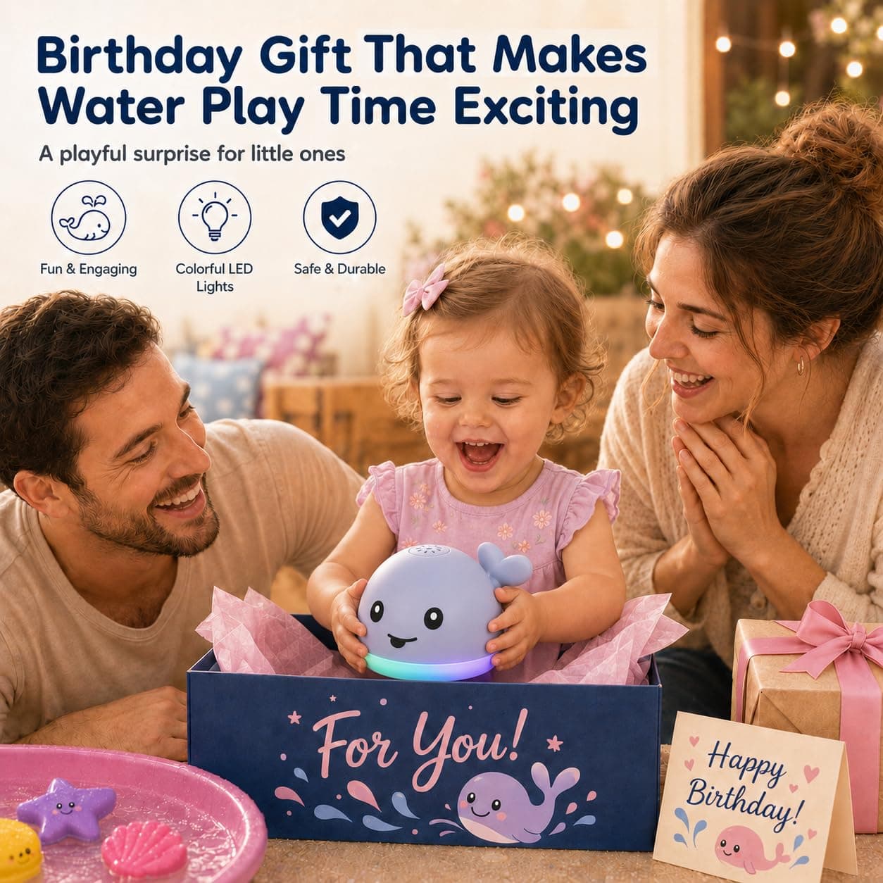 Light-Up Whale Bath Fountain Toy