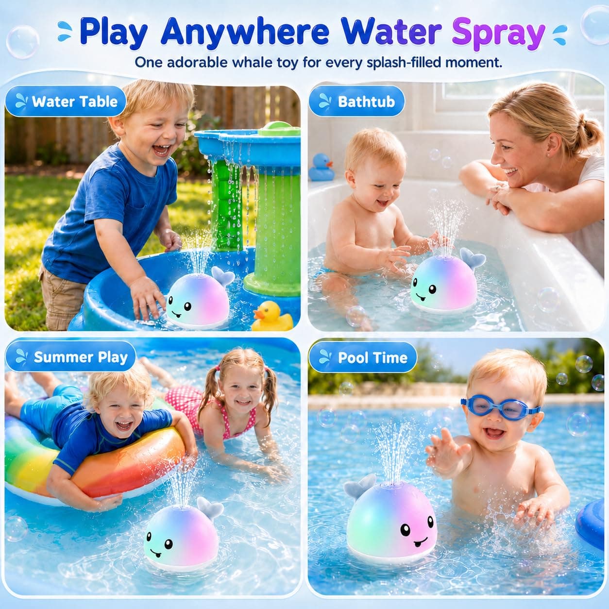 Light-Up Whale Bath Fountain Toy
