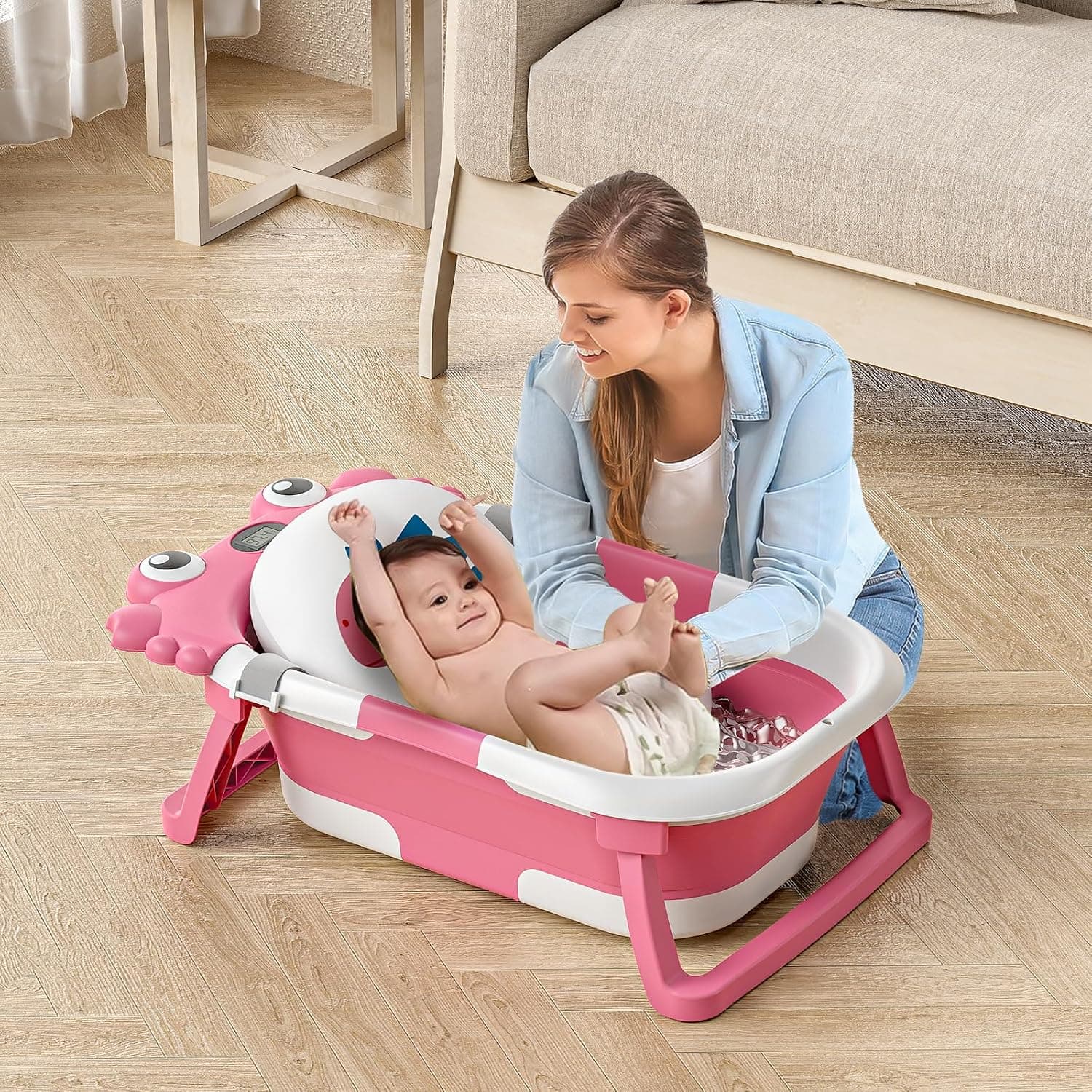 Vaschetta pieghevole per bambini, rosa