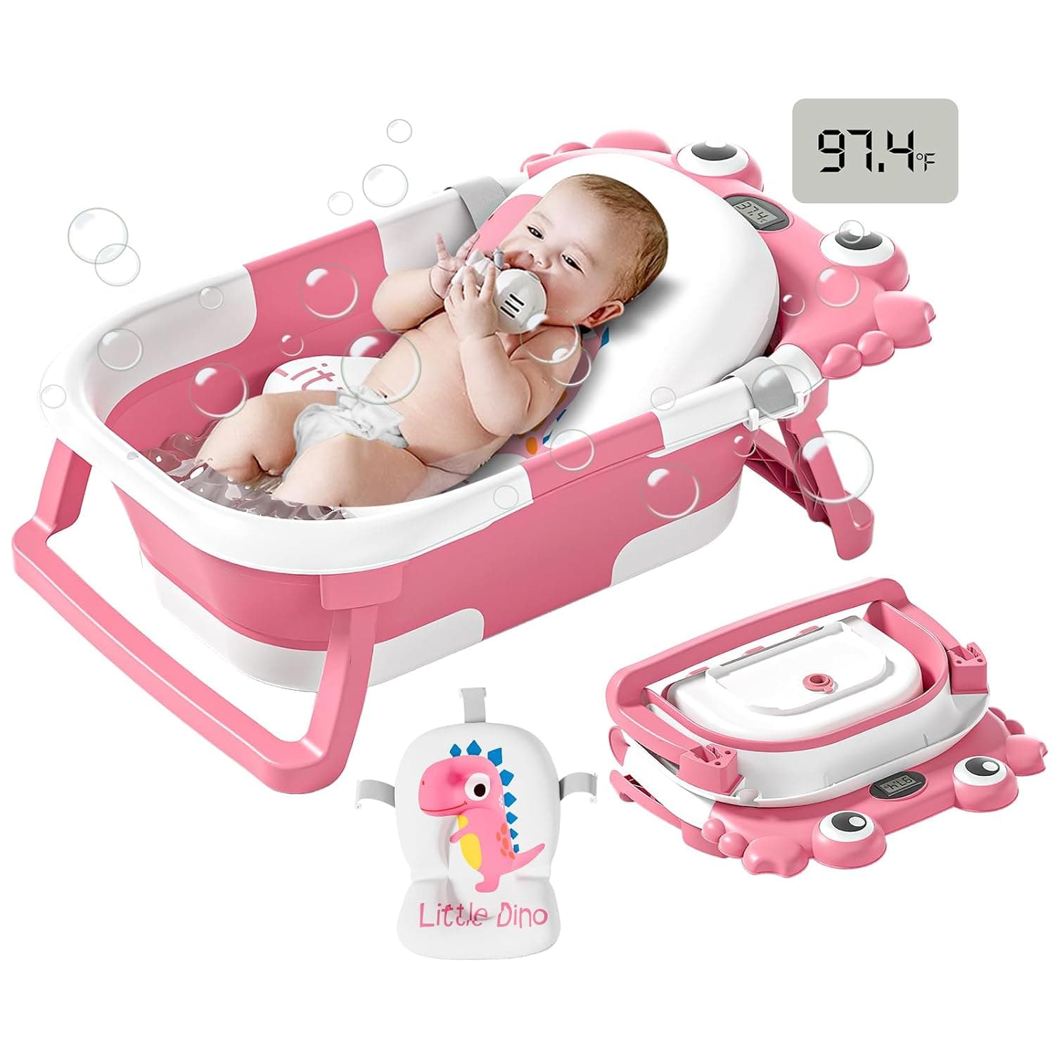 Collapsible Baby Bathtub, Pink
